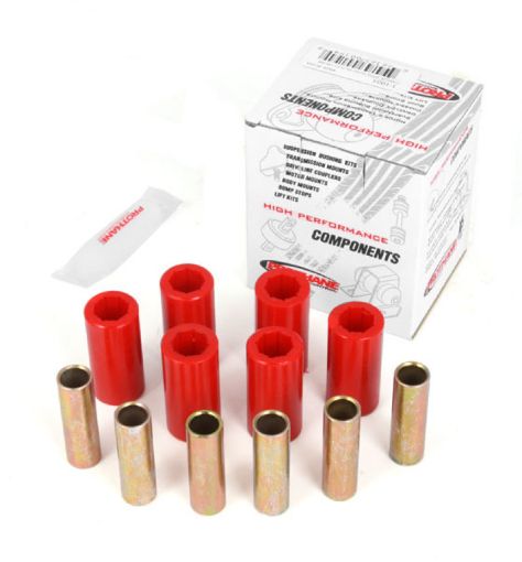 Picture of Rugged Ridge Leaf Spring Bushing Kit Front or Rear Red 55 - 75 CJ