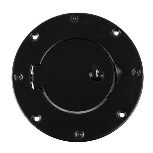 Picture of Rugged Ridge 97 - 06 Jeep Wrangler TJ Black Locking Gas Cap Door
