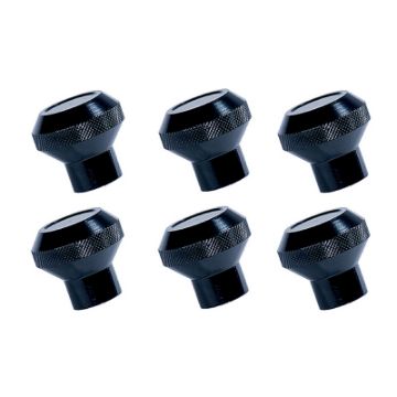 Picture of Rugged Ridge Billet Aluminum Dash Knob Set Black 76 - 86 Jeep CJ