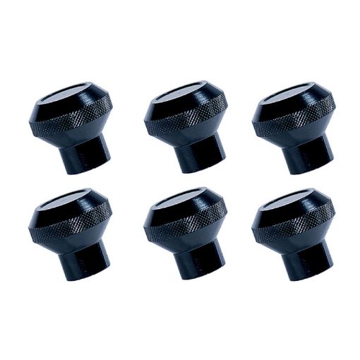 Picture of Rugged Ridge Billet Aluminum Dash Knob Set Black 76 - 86 Jeep CJ