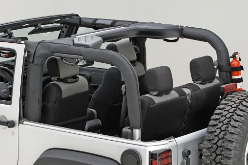 Picture of Rugged Ridge Roll Bar Cover Black Vinyl 07 - 18 Jeep Wrangler JK