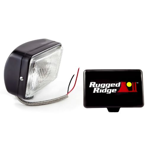 Picture of Rugged Ridge 5 - In x 7 - In Halogen Fog Light Black Steel Housing