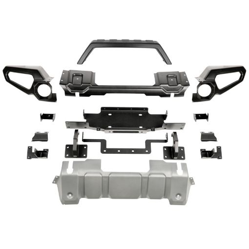 Picture of Rugged Ridge Venator Front Bumper WOverrider Winch Tray JL