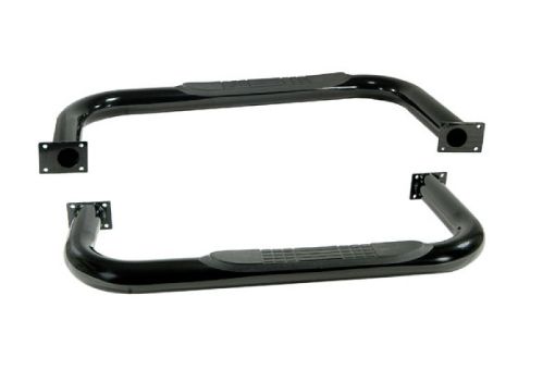 Picture of Rugged Ridge 3 - In Round Side Steps Black 87 - 95 Jeep Wrangler