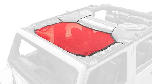 Picture of Rugged Ridge Eclipse Sun Shade Front Red 07 - 18 Jeep Wrangler