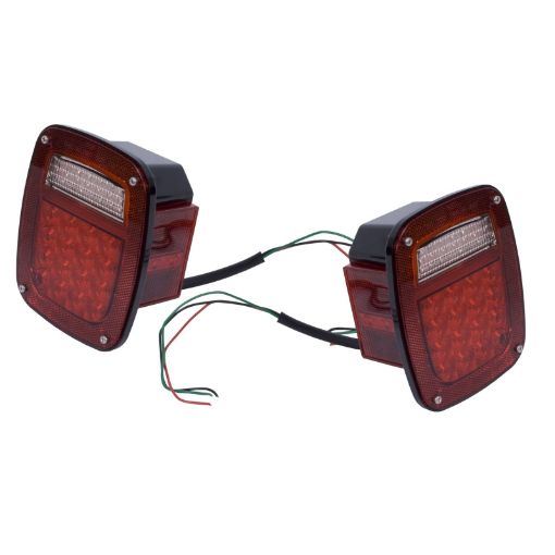 Picture of Rugged Ridge LED Tail Light Set 76 - 06 Jeep CJ Jeep Wrangler