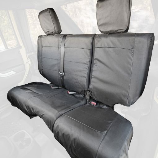 Picture of Rugged Ridge Ballistic Seat Cvr Rear Black 840D 07 - 10 JK 4Dr