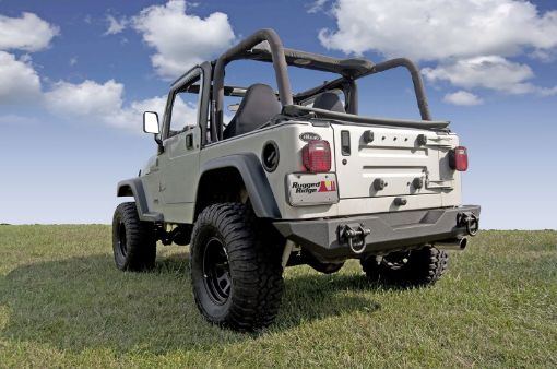 Picture of Rugged Ridge XHD Rear Bumper 76 - 06 Jeep CJ Jeep Wrangler