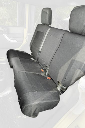 Picture of Rugged Ridge E - Ballistic Seat Cover Rear Black 07 - 10 JK 4Dr