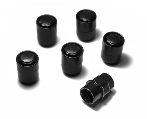 Picture of Rugged Ridge Five Piece Wheel Lock Set 12 - 20 Thread Black