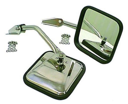 Picture of Rugged Ridge 55 - 86 Jeep CJ Chrome CJ - Style Side Mirror Kit