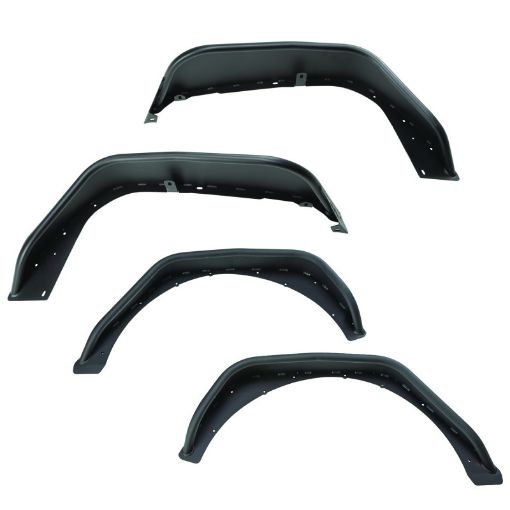 Picture of Rugged Ridge HD Steel Tube Fenders Full Set Black 18 - 19 JL