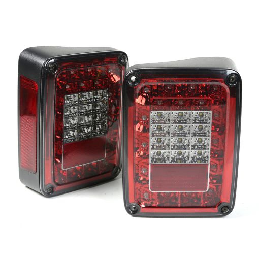 Picture of Rugged Ridge Led Tail Light Set Smoke 07 - 18 Jeep Wrangler