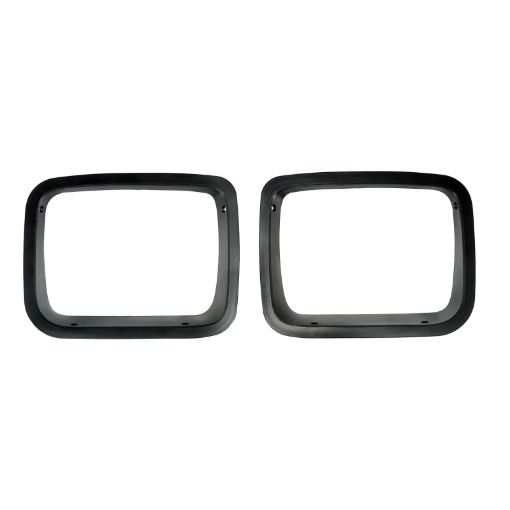 Picture of Rugged Ridge Headlight Bezels Black 87 - 95 Jeep Wrangler YJ