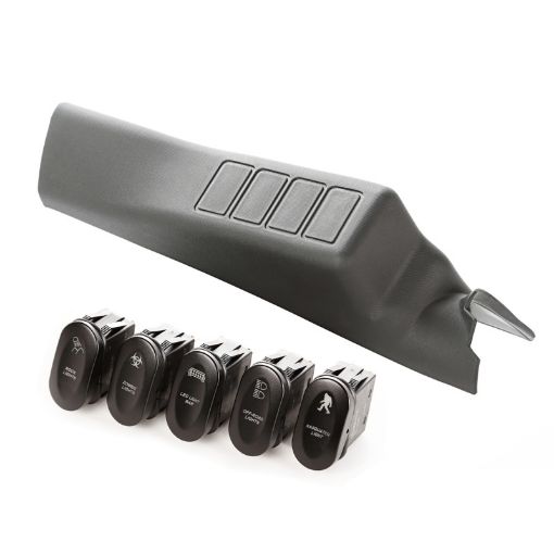 Picture of Rugged Ridge Etched A - Pillar 4 Switch Pod Kit LHD 11 - 18 JK