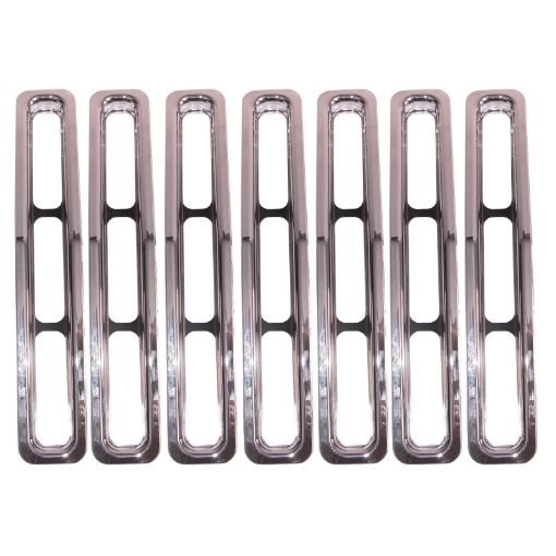 Picture of Rugged Ridge Grille Inserts Chrome 87 - 95 Jeep Wrangler YJ