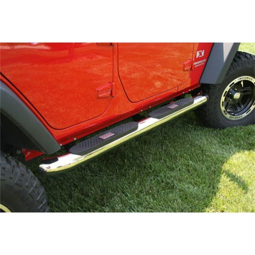 Picture of Rugged Ridge 4in Round Step SS 07 - 18 Jeep Wrangler Unlimited JK