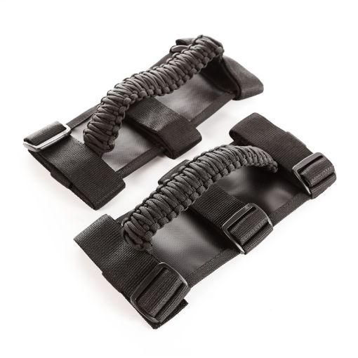 Picture of Rugged Ridge Paracord Grab Handles BlackBlack Pair