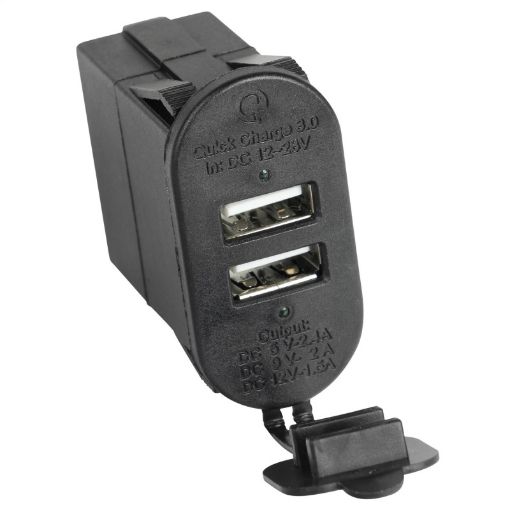 Picture of Rugged Ridge Dual USB Port With Qi capabilities 3.0