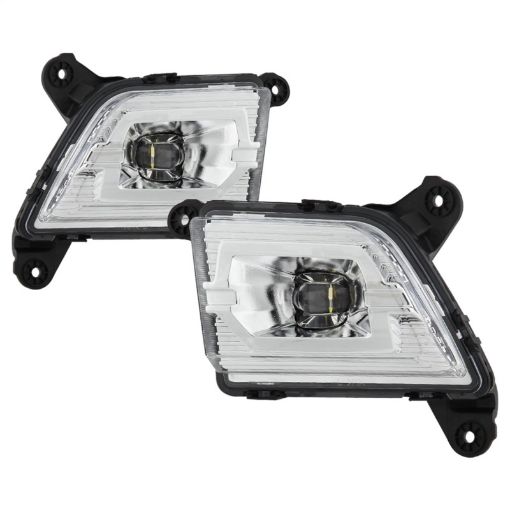 Picture of Spyder 19 - 20 Chevy Silverado 1500 OEM Style Full LED Fog Light wSwitch - Clear (Wont Fit RPO U12)