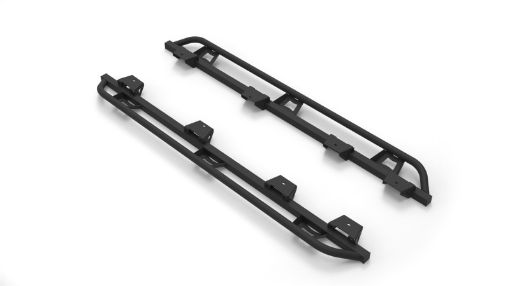 Picture of N - Fab Trail Slider Steps 2020 Jeep Wrangler Gladiator JT 4 Door All Beds - SRW - Textured Black
