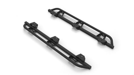 Picture of N - Fab Trail Slider Steps 18 - 20 Jeep Wrangler JL 4 Door SUV - SRW - Textured Black