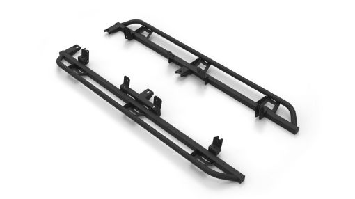Picture of N - Fab Trail Slider Steps 15 - 20 ChevyGMC ColoradoCanyon Crew Cab All Beds - SRW - Textured Black