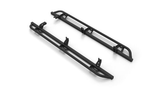Picture of N - Fab Trail Slider Steps 19 - 20 Ford Ranger Crew Cab All Beds - SRW - Textured Black