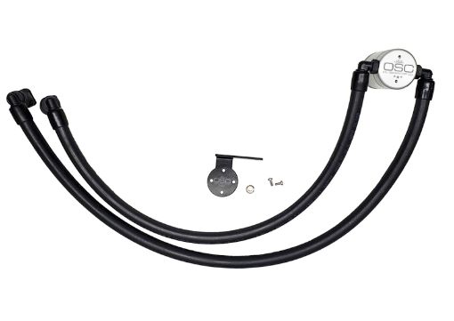 Picture of JampL 17 - 22 Ford F - 250 6.2L7.3L Passenger Side Oil Separator 3.0 - Clear Anodized