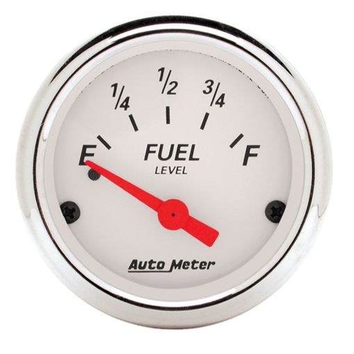 Picture of Autometer Arctic White 52mm 0 - 30 OHM Short Sweep Electronic Fuel Level Gauge