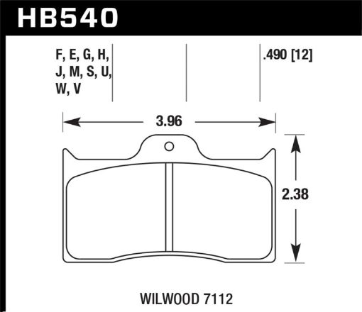 Picture of Hawk Wilwood 7112 Caliper DTC - 70 Brake Pads