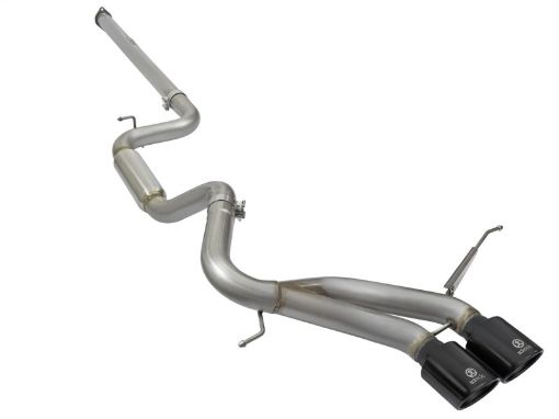 Picture of aFe Takeda 3in SS Exhaust Cat - Back 13 - 16 Ford Focus ST 2.0L Black Tips