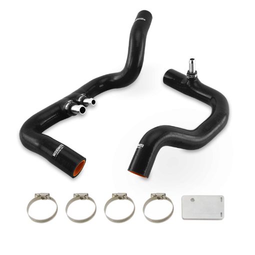 Picture of Mishimoto 2018 Jeep Wrangler JL Gladiator JT 3.6L AT Black Silicone Radiator Coolant Hose Kit