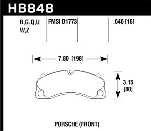 Picture of Hawk 14 - 19 Porsche 911 GT3GT3 RS 2016 Porsche Cayman GT4 PC Street Front Brake Pads