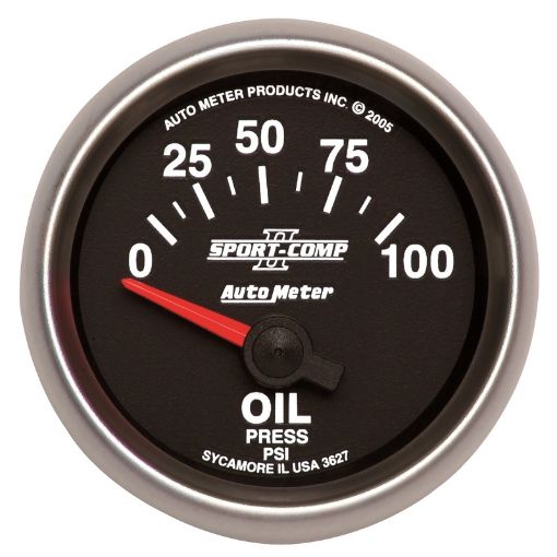 Picture of Autometer Sport - Comp II 52mm 0 - 100 PSI Short Sweep Electronic Oil Pressure Gauge