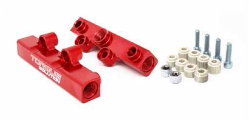 Picture of Torque Solution Top Feed Fuel Rails 02 - 14 Subaru WRX 07 - 18 STI - Red