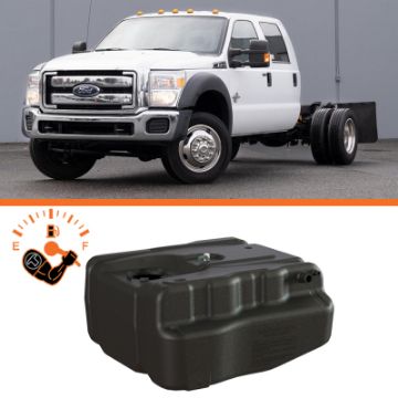Picture of Titan Fuel Tanks 11 - 19 Ford F - 350F - 450 Narrow Frame 40 Gallon After - Axle Utility Fuel Tank