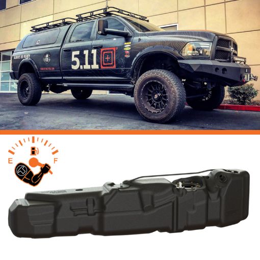 Picture of Titan Fuel Tanks 13 - 24 RAM 25003500 Cummins Crew Cab Long Bed 55 Gallon XXL Mid - Ship Fuel Tank