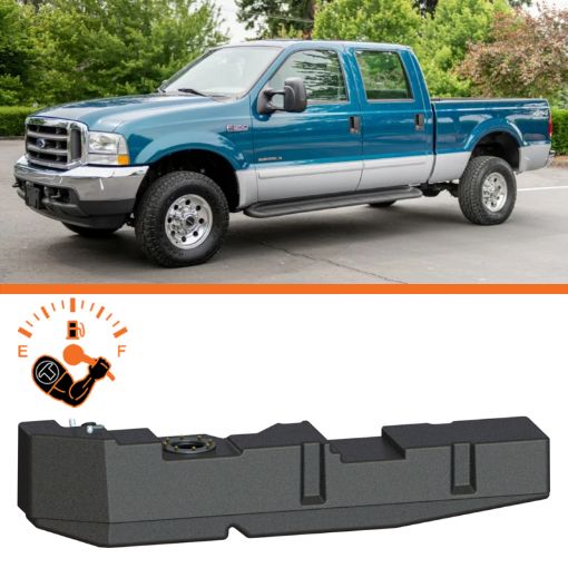Picture of Titan Fuel Tanks 99 - 07 Ford F - 250F - 350 PowerStroke Crew Cab Short Bed 51 Gallon XXL Mid - Ship Tank