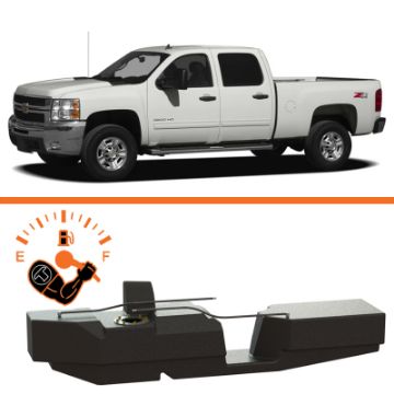 Picture of Titan Fuel Tanks 01 - 10 GM 25003500 Duramax Crew Cab Short Bed 52 Gallon XXL Mid - Ship Fuel Tank