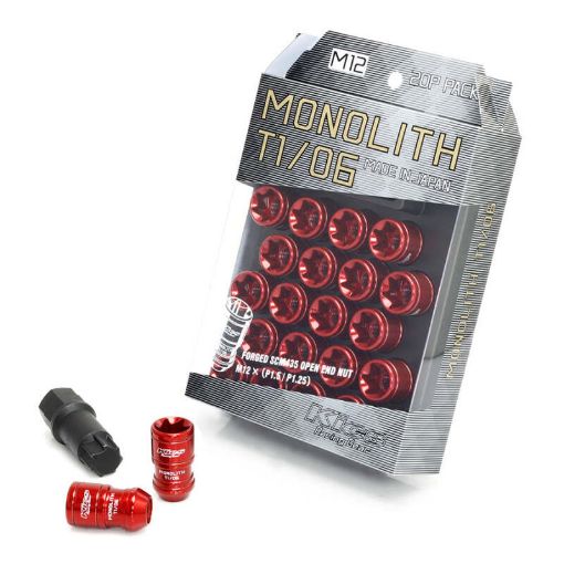 Picture of Project Kics 12x1.50 Monolith T106 Lug Nut Set - Red (20 Pcs)