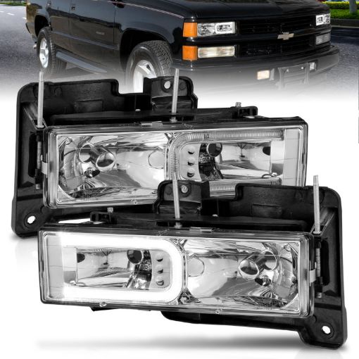 Picture of ANZO 1999 - 2000 Cadillac Escalade Crystal Headlights