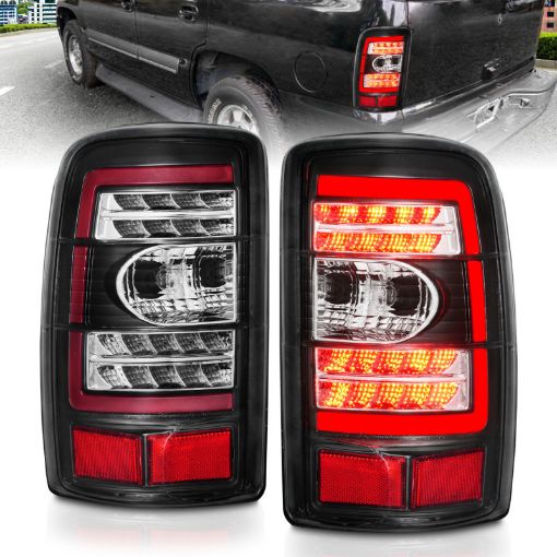Picture of ANZO 2000 - 2006 Chevrolet Tahoe LED Tail Lights w Clear Lens Black Housing