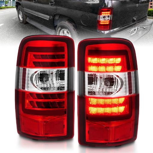 Picture of ANZO 2000 - 2006 Chevrolet Tahoe LED Tail Lights w Red Lens Chrome Housing