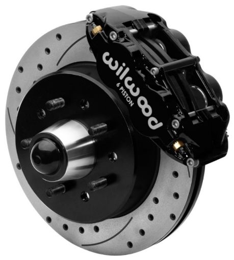 Picture of Wilwood Forged Narrow Superlite 6R Front Big Brake Kit 12.19in Drilled Rotors 88 - 98 C1500 - Black