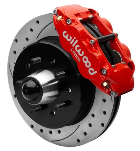 Picture of Wilwood Forged Narrow Superlite 6R Front Big Brake Kit 12.19in Drilled Rotors 88 - 98 C1500 - Red