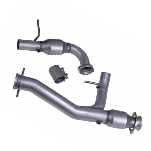 Picture of BBK 11 - 14 Ford F - 150 Coyote 5.0 3in Short Exhaust Mid Y - Pipe w Catalytic Converters (For 1947)
