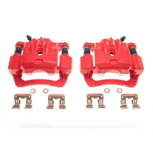 Picture of Power Stop 16 - 18 Subaru Crosstrek Rear Red Calipers - Pair