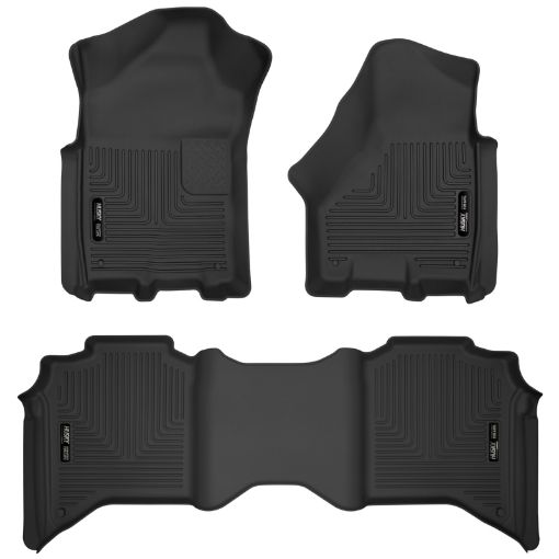 Picture of Husky Liners 19 - 20 Dodge Ram 25003500 Crew Cab X - Act Contour Front and Second Row Seat Floor Liners