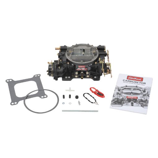 Picture of Edelbrock Carburetor Thunder AVS2 Series 650 CFM Electric Choke Black Powder Coated (Non - EGR)